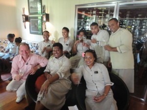 Some of the staff training at Laucala