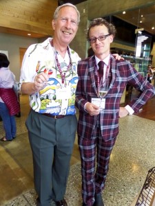 Two examples of  stylish attire! Jeffrey Bragman from the US with Rockburn winemaker Malcolm Rees-Francis