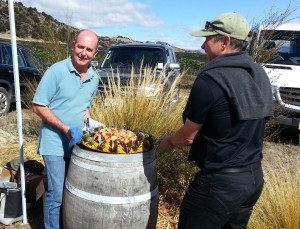 Rees Hotel GM Mark Rose with the Paella
